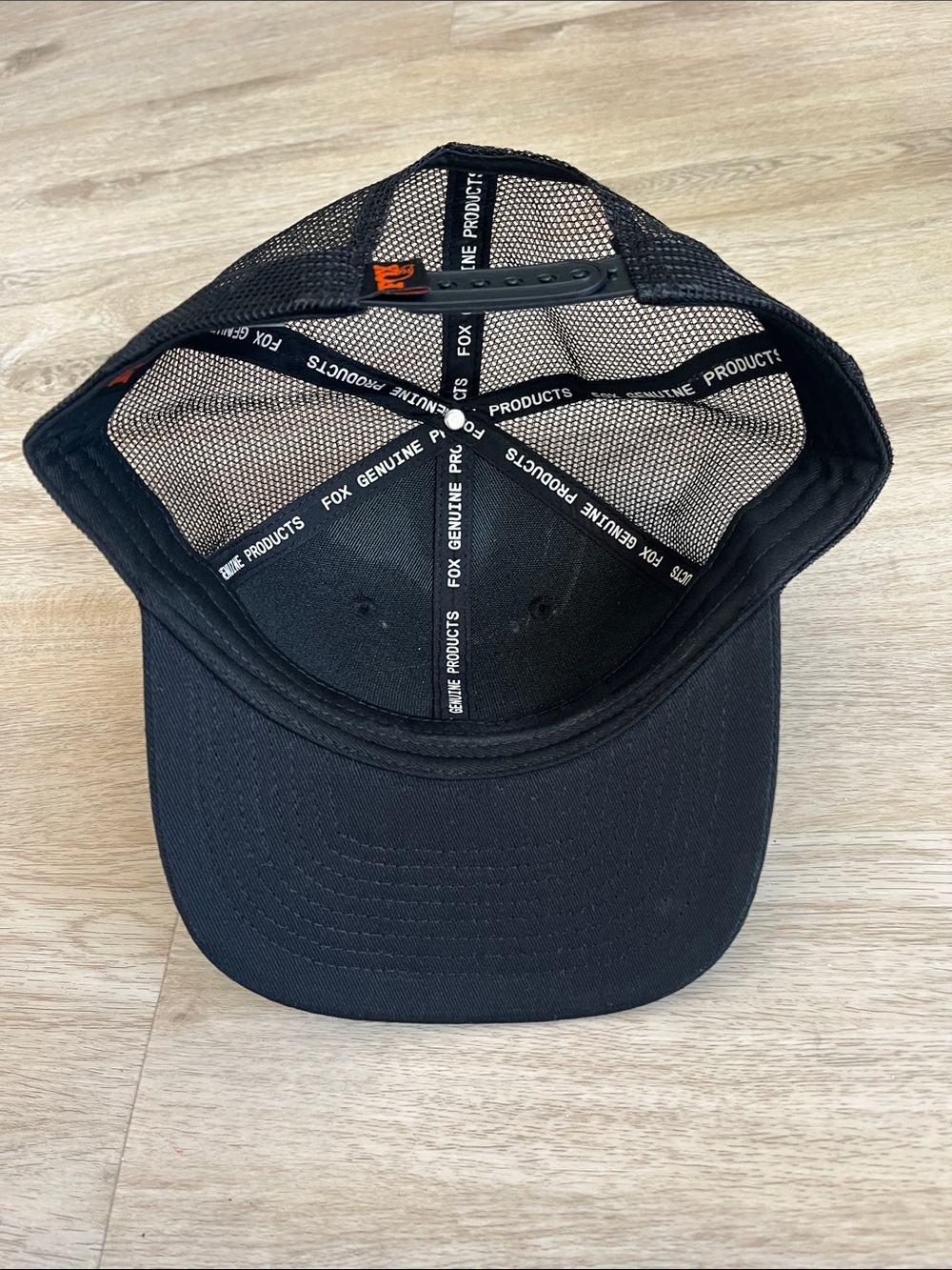 Fox Black Trucker Hat with Orange Patch - Picture 4 of 5
